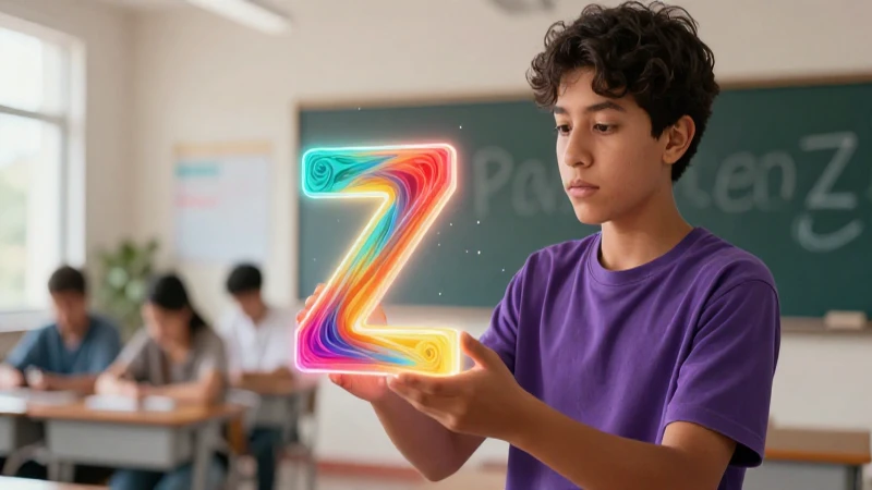 Ilustración educativa de palabras terminadas en Z