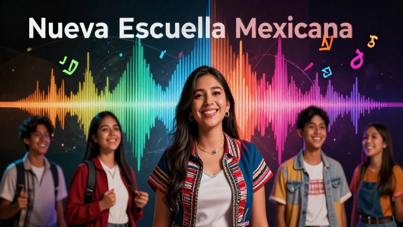 Ilustración vibrante y educativa de estudiante mexicano
