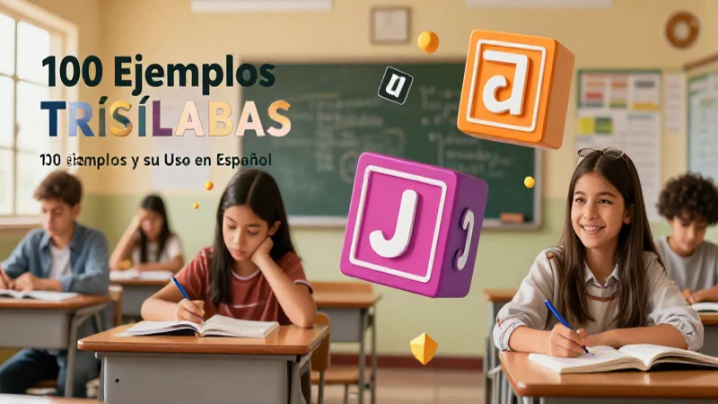 Palabras Trisílabas: 100 Ejemplos y su Uso en Español 6 Ejercicios de palabras trisílabas para practicar