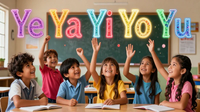 100 Palabras con Ya, Ye, Yi, Yo, Yu: Ejemplos Claros 5 Niños mexicanos descubren letras en cubierta educativa