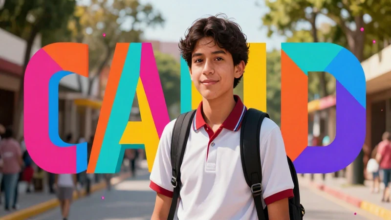 Conoce palíndromos ejemplos sorprendentes y divertidos 4 Estudiante aprende con letras geométricas vibrantes