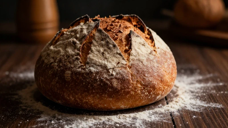 Panadería: Definición, Concepto y Tipos de Panaderías 4 Pan artesanal sobre madera con iluminación dramática