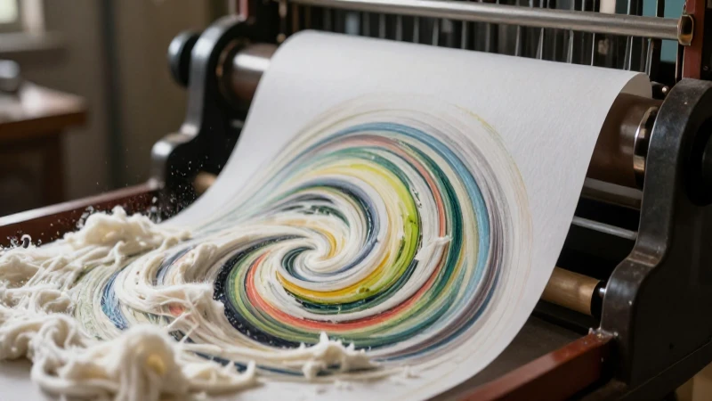 Papel: Origen, Fabricación, Características y Deterioro 3 Prensa de papel vintage con fibra, luz dramática y detalle