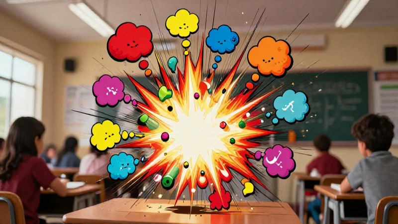 Energía vibrante transmitiendo conocimiento educativo