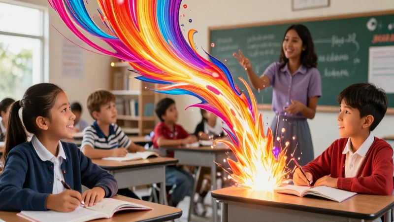 Estudiante mexicano con conocimiento vibrante y dinámico