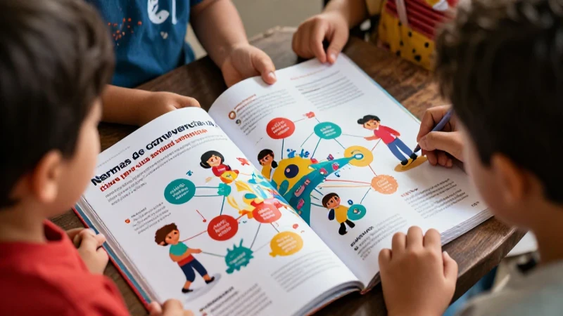 Normas de convivencia: clave para una sociedad armoniosa 3 Conviven niños y libros en armonía