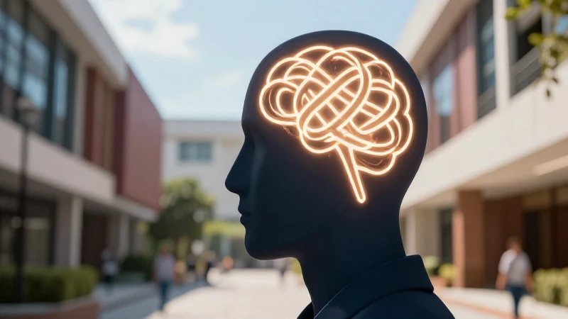 Paradoja: Definición, Tipos y Concepto de Paradojas 5 Silueta humana con nudo infinito brillante y atmósfera académica