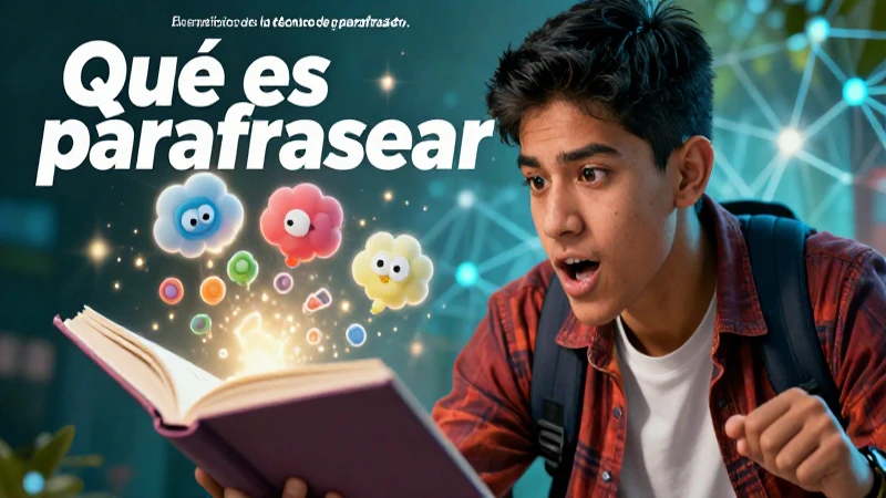 Qué es parafrasear: definición y concepto explicado 4 Estudiante mexicano con conocimiento conceptual vibrante