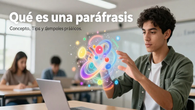 Qué es una paráfrasis: Concepto, tipos y ejemplos prácticos 3 Estudiantes mexicanos aprenden conceptos educativos modernos