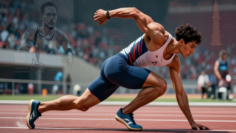 Atleta dinámico con toque histórico y moderno