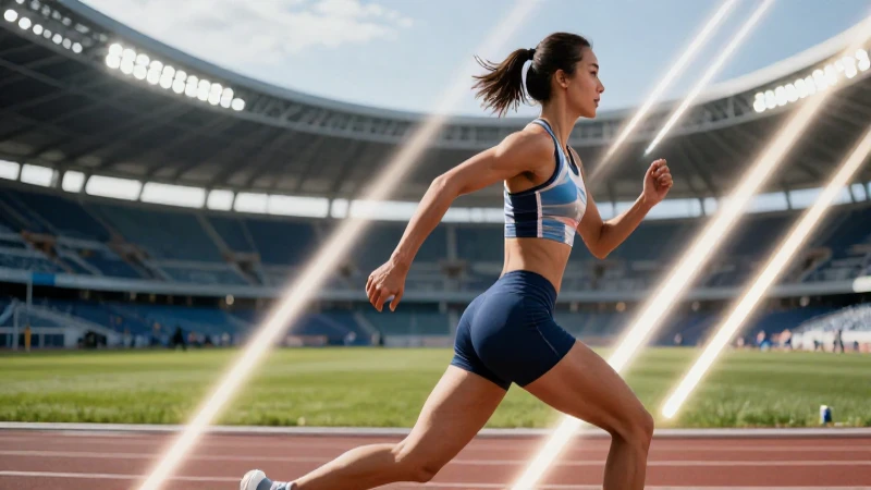 Atleta dinámico con estética visual de revista