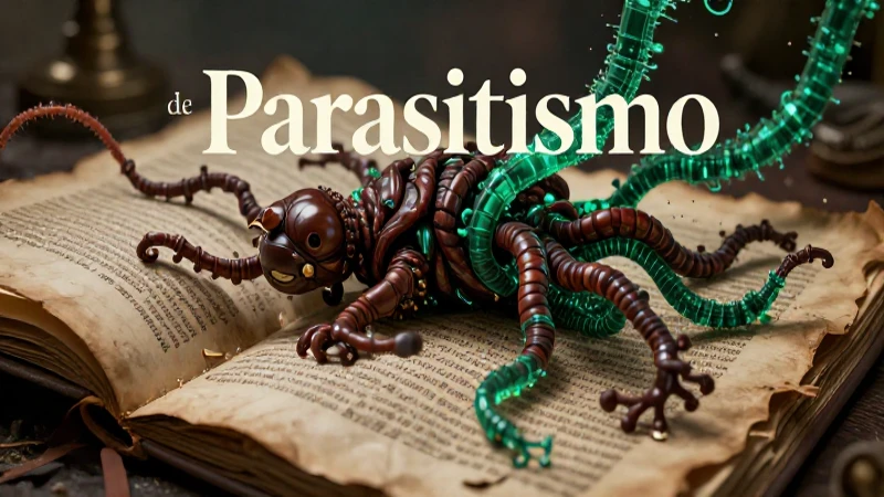 Ilustración educativa sobre parasitismo