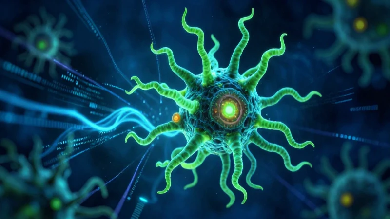 Parasitismo: Concepto, Tipos y Ejemplos Esenciales 4 Organismo parásito brillante en azul y verde