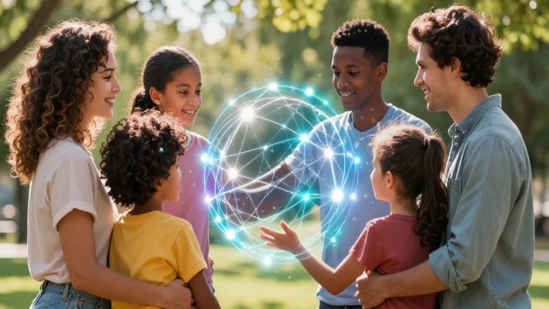 Parentesco: Definición, Concepto y Tipos Esenciales 6 Ilustración vibrante de familia diversa y sus lazos