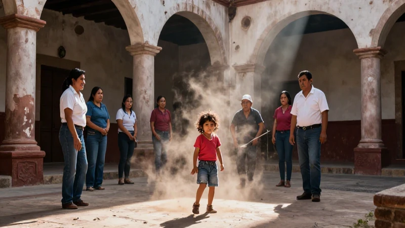 Hiperrealismo de comunidad mexicana y niños