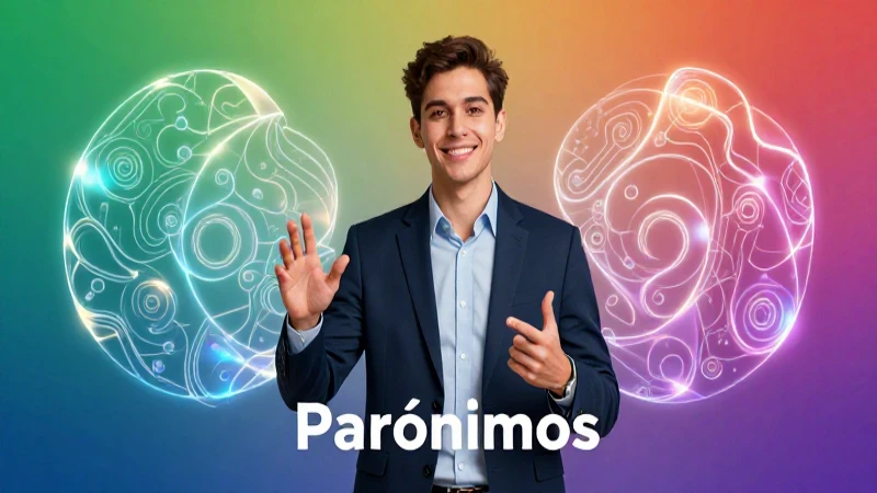 Visual educativo de parónimos con 20 ejemplos