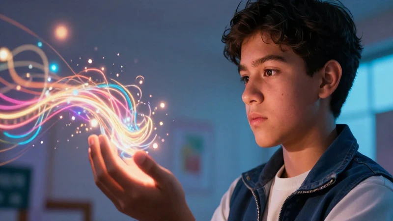 Estudiante mexicano con flujo de conocimiento brillante