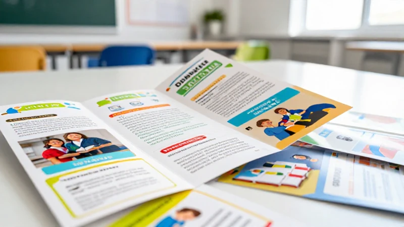 Diseños de folletos educativos escolares impactantes