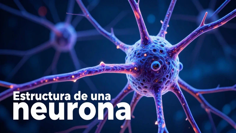 Neuronas: estructura y funciones clave en ilustración científica