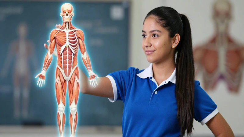 Estudiante mexicano ilustrando anatomía con estilo vibrante