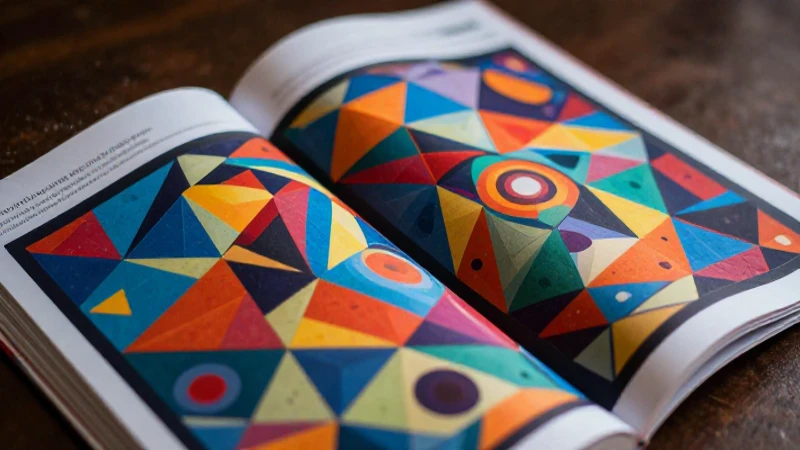 Diseño educativo moderno con patrones geométricos