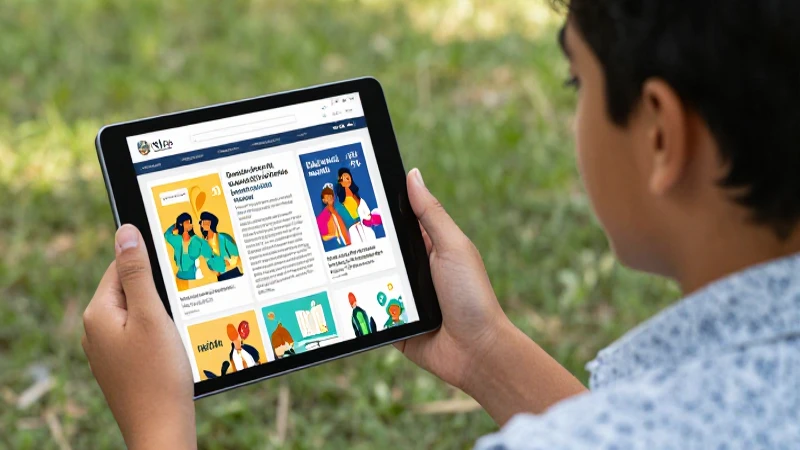 Estudiante mexicano aprendiendo inglés con tablet