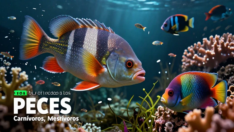 Peces: 10 Características Impresionantes Que Debes Conocer 7 Ilustración de peces con dietas variadas