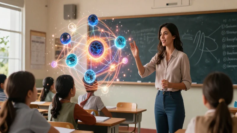 Educación vibrante, conocimiento en clase mexicana