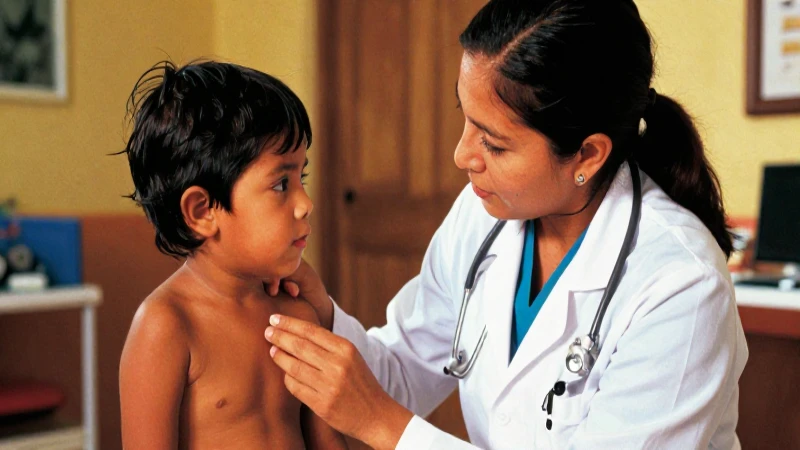 Pediatra profesional con niño guatemalteco vibrante
