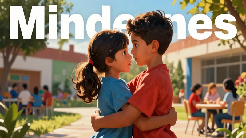 Hermanos unidos en emotiva escena educativa