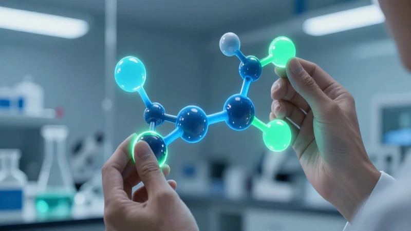 Estructura molecular de penicilina brillante y moderna