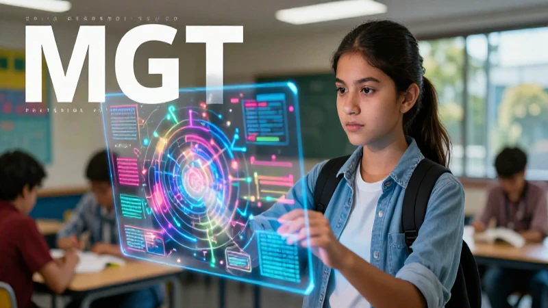 Estudiante interactúa con red holográfica de datos