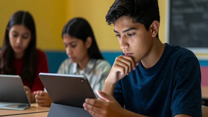 Potencia tu pensamiento crítico en la nueva escuela mexicana 4 Joven mexicano piensa con tecnología digital avanzada