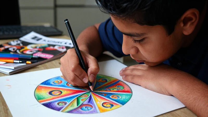 Pensamiento Matemático: Creativos Dibujos que Inspiran 5 Estudiante mexicano crea arte fractal vibrante