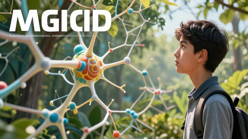Estudiante mira redes neuronales abstractas