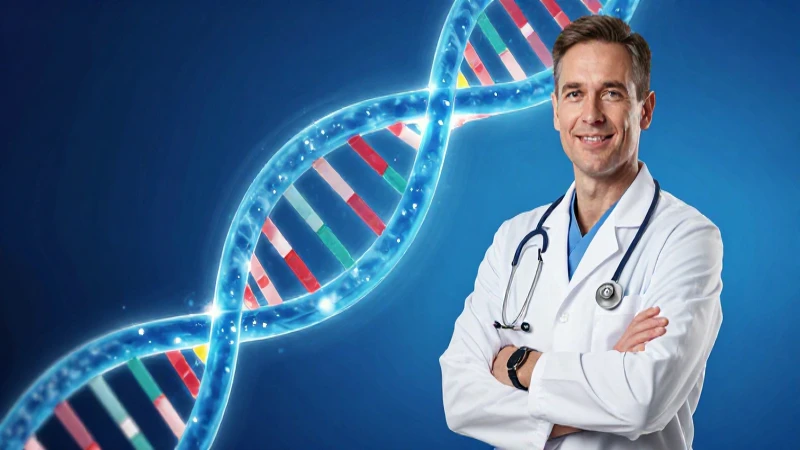 Profesional moderno de salud con estética de ADN