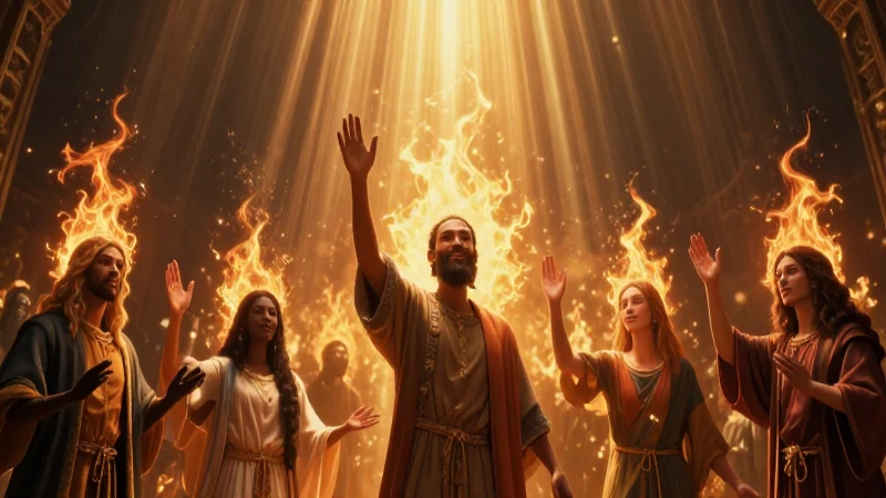 Cristianos modernos bajo llamas divinas