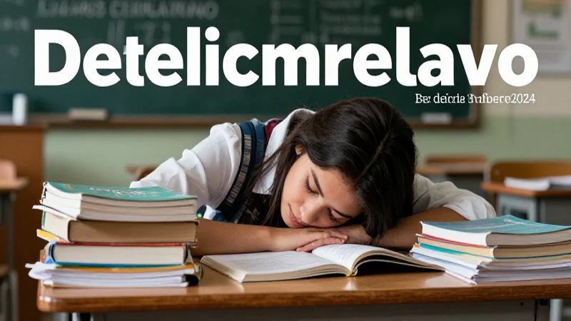 Estudiante desanimado con libros en escritorio