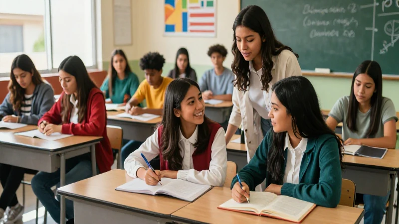 Perfil de egreso fase 6: Prepara tu éxito en la Nueva Escuela Mexicana 3 Estudiantes colaborando en clase moderna mexicana