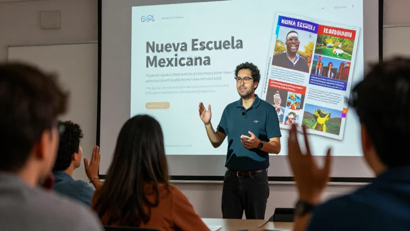 Educador moderno proyectando en un estilo vibrante