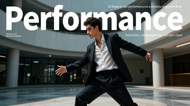 Póster vibrante de artista en movimiento para revista académica