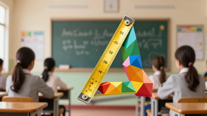 Aprende cómo calcular el perímetro de cualquier figura geométrica 4 Ilustración vibrante sobre geometría y aprendizaje