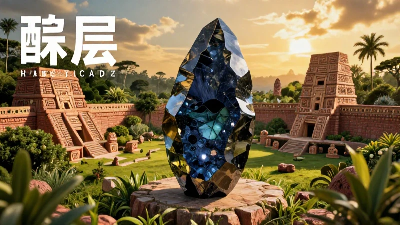 Mesolítico: Resumen, Importancia, Cambios y Características 3 Microlito de obsidiana en paisaje mesoamericano dorado