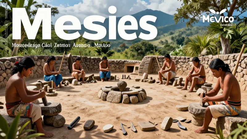 Mesolítico: Resumen, Importancia, Cambios y Características 6 Pueblo mesoamericano artesano en paisaje natural