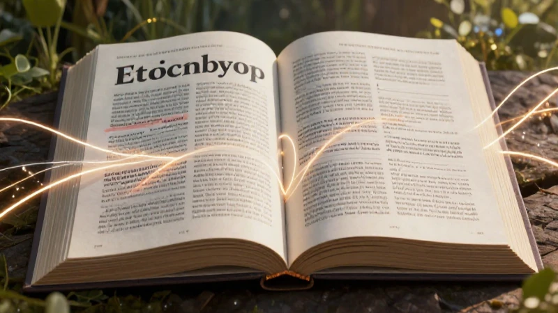 Libro antiguo y luz representan el origen del lenguaje