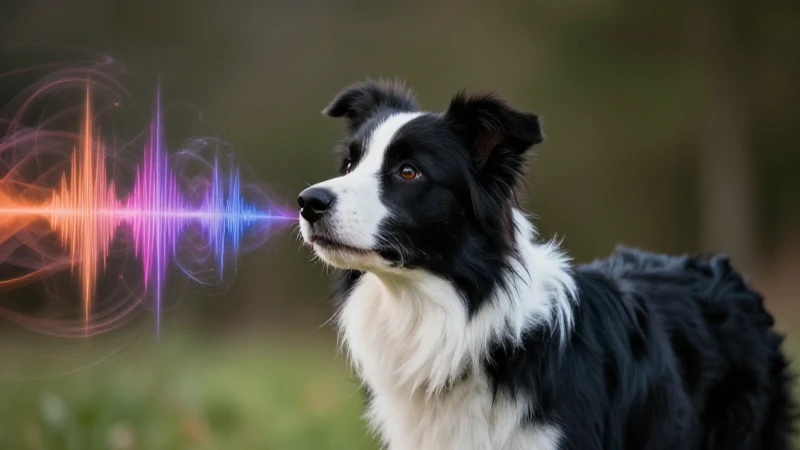 Perro Border Collie enfocado detectando olores