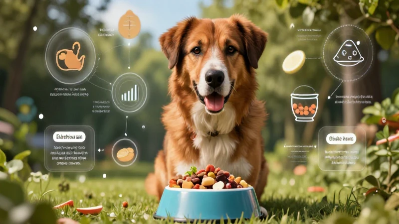 Perro saludable y nutrición educativa profesional