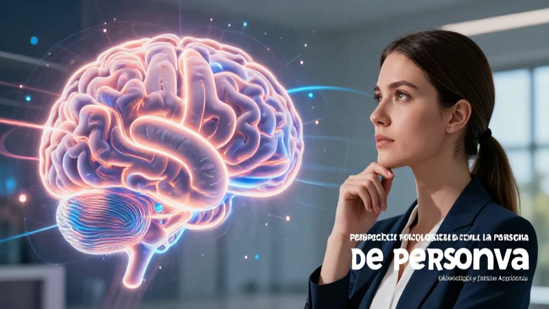 Mujer profesional contempla estructura cerebral