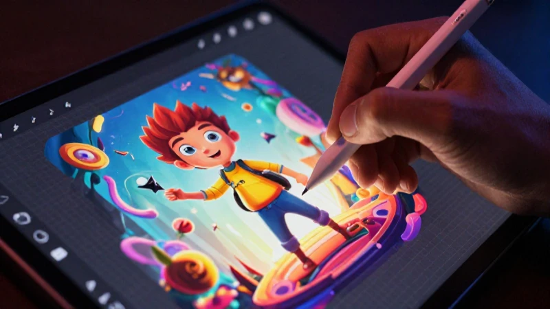 Tutorial para dibujar personajes: guía paso a paso 9 Mano sosteniendo stylus sobre tablet creativa