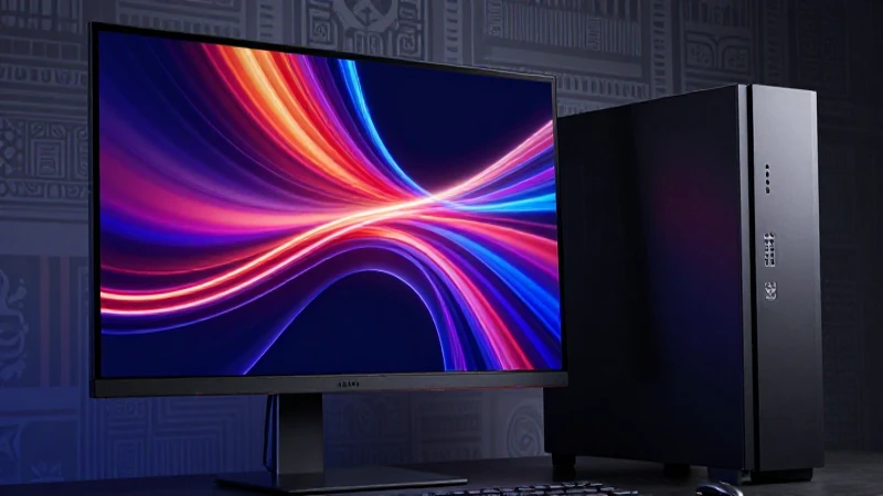 PC moderna con arte digital mexicano
